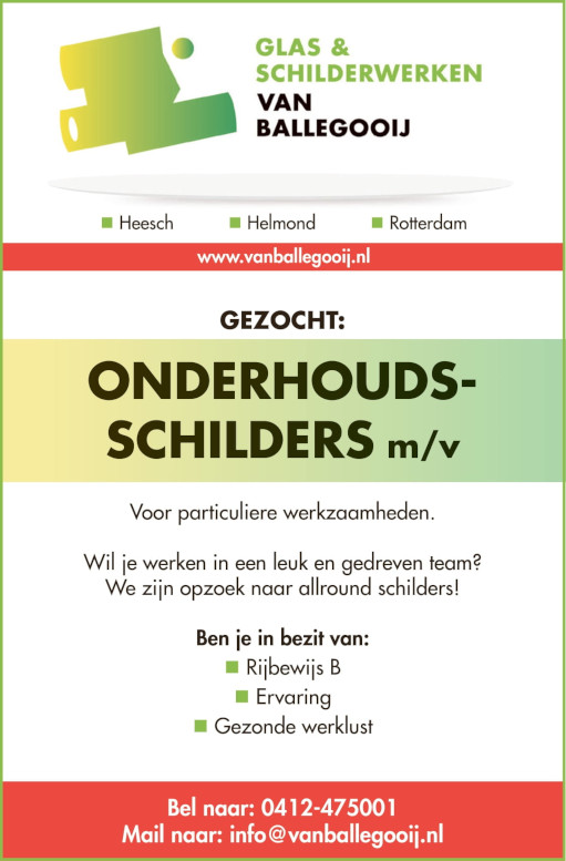 vacature schilders